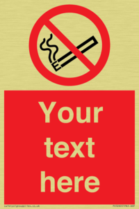 Custom No E-cigarettes / Vaping Sign